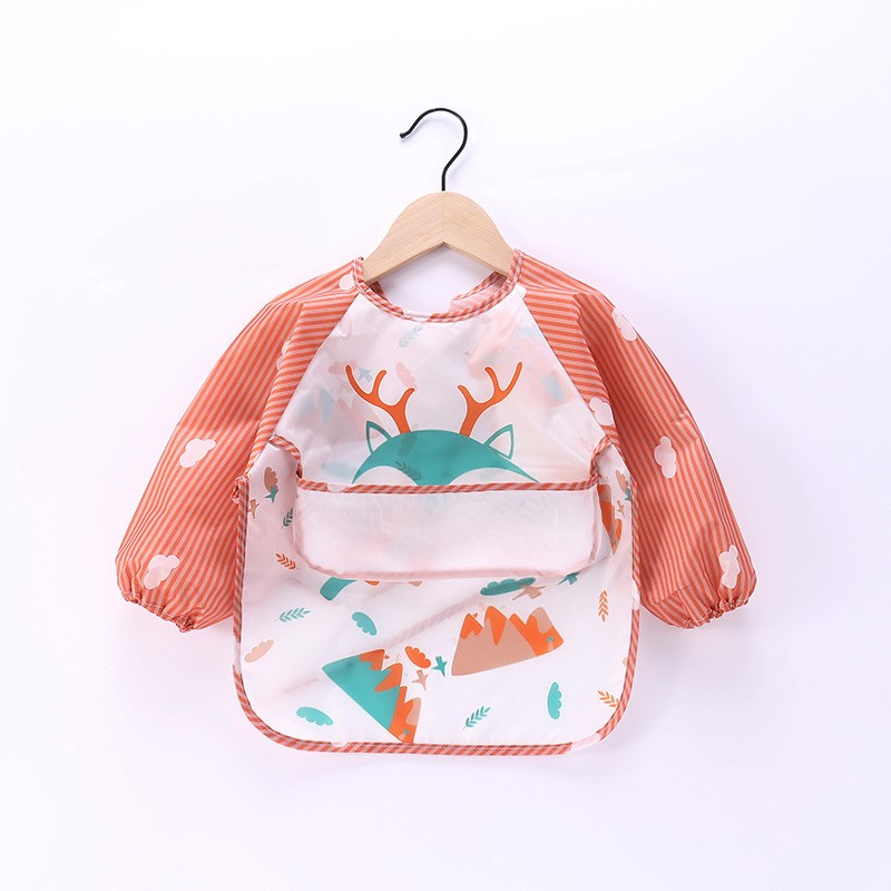 Feeding Bib Supplier - Cartoon Animal Print Food Catcher Apron