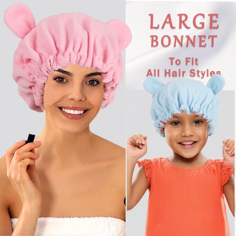 Sleep Hat Supplier - Polar Fleece Bear Ear Parent-Child Beanie