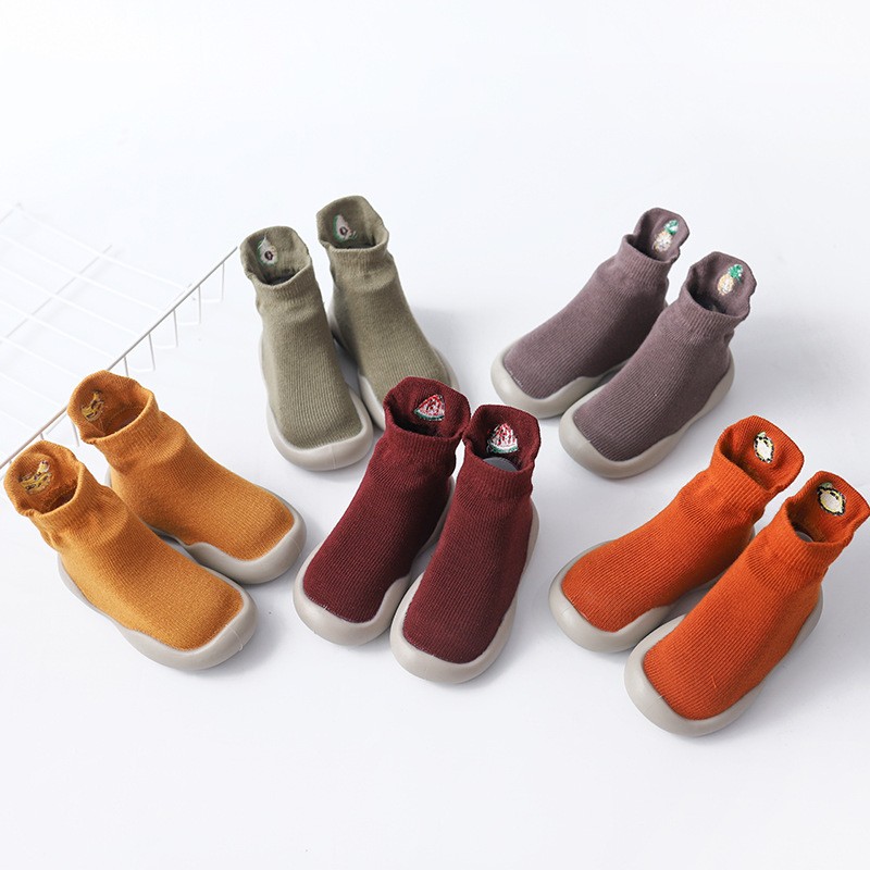 Toddler Floor Socks Factory - Fruit Embroidered Anti-slip Sock Shoes