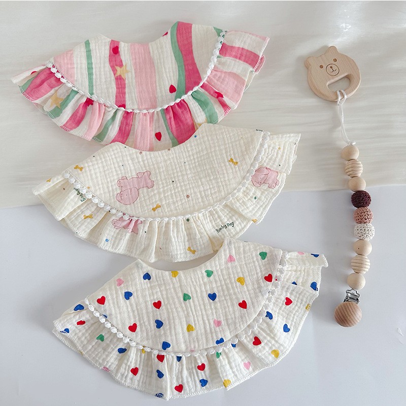 Baby Drool Bib Factory - Summer Gauze Soft Lace 360° Bib