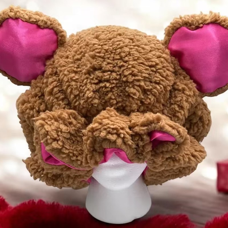 Bear Ear Nightcap Factory - Plush Kids Fluffy Sleep Hat