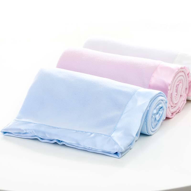 Fleece Blanket Supplier - Polar Fleece Satin Edging Baby Blanket