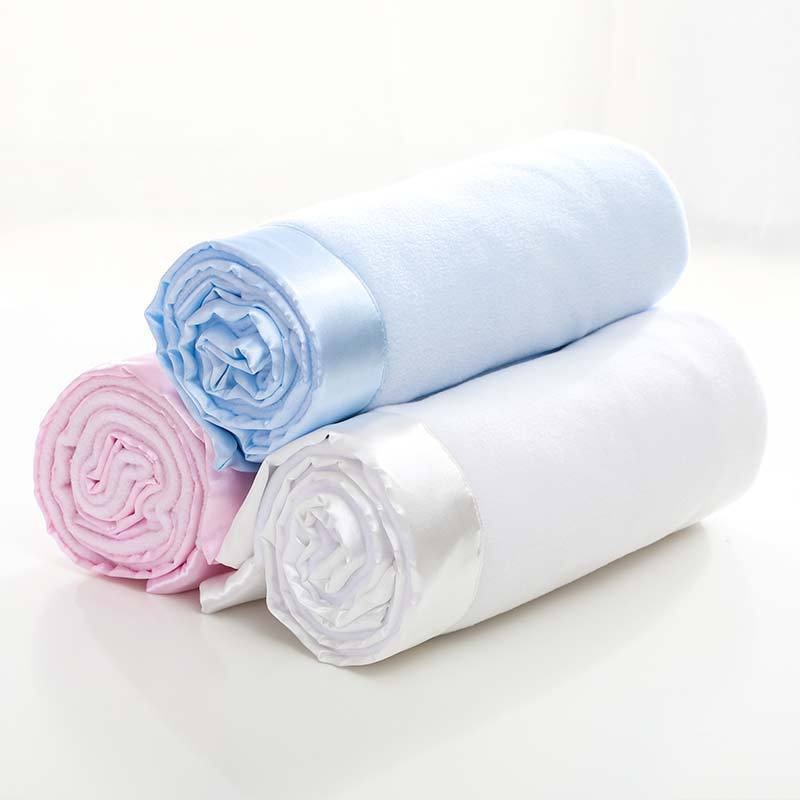 Fleece Blanket Supplier - Polar Fleece Satin Edging Baby Blanket