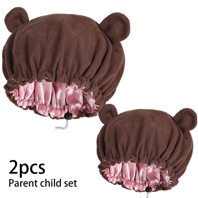 Sleep Hat Supplier - Polar Fleece Bear Ear Parent-Child Beanie