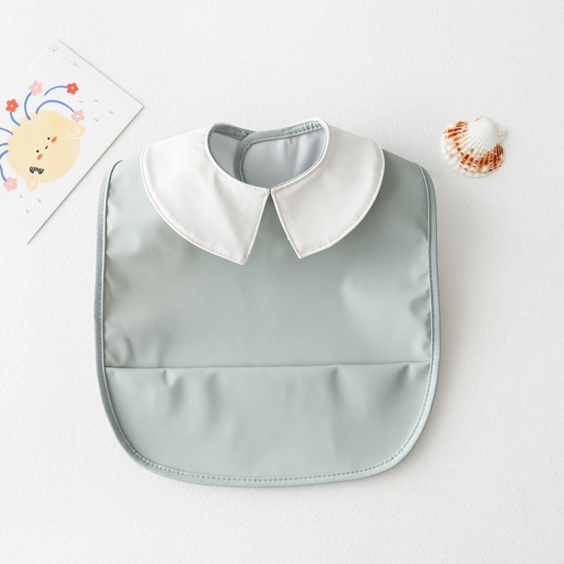 Baby Feeding Bib Manufacturer - Sleeveless PU Waterproof Apron Bib