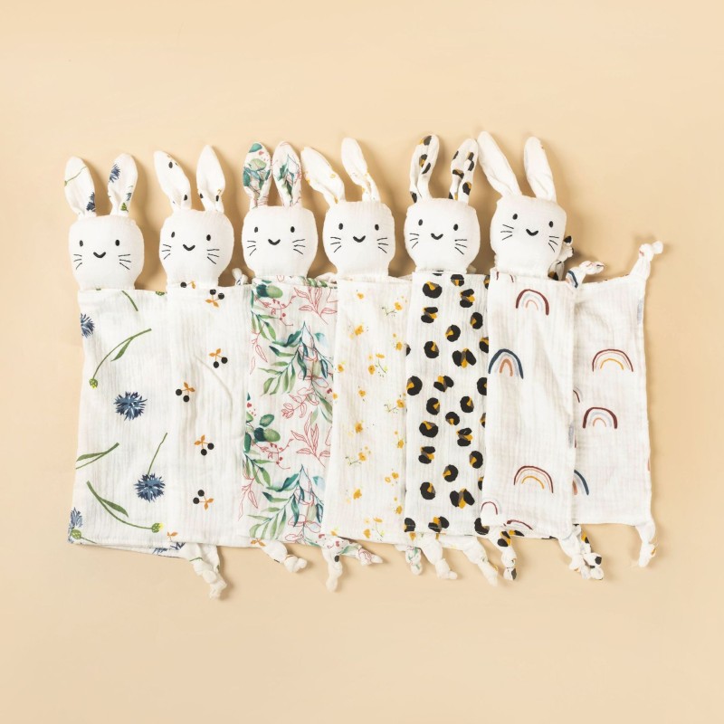 Muslin Baby Bib Manufacturer - 100% Cotton Rabbit Design Bib