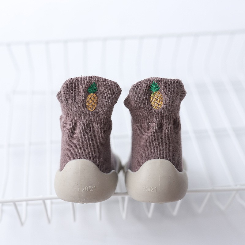 Toddler Floor Socks Factory - Fruit Embroidered Anti-slip Sock Shoes
