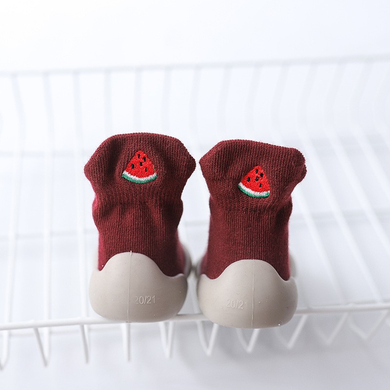 Toddler Floor Socks Factory - Fruit Embroidered Anti-slip Sock Shoes