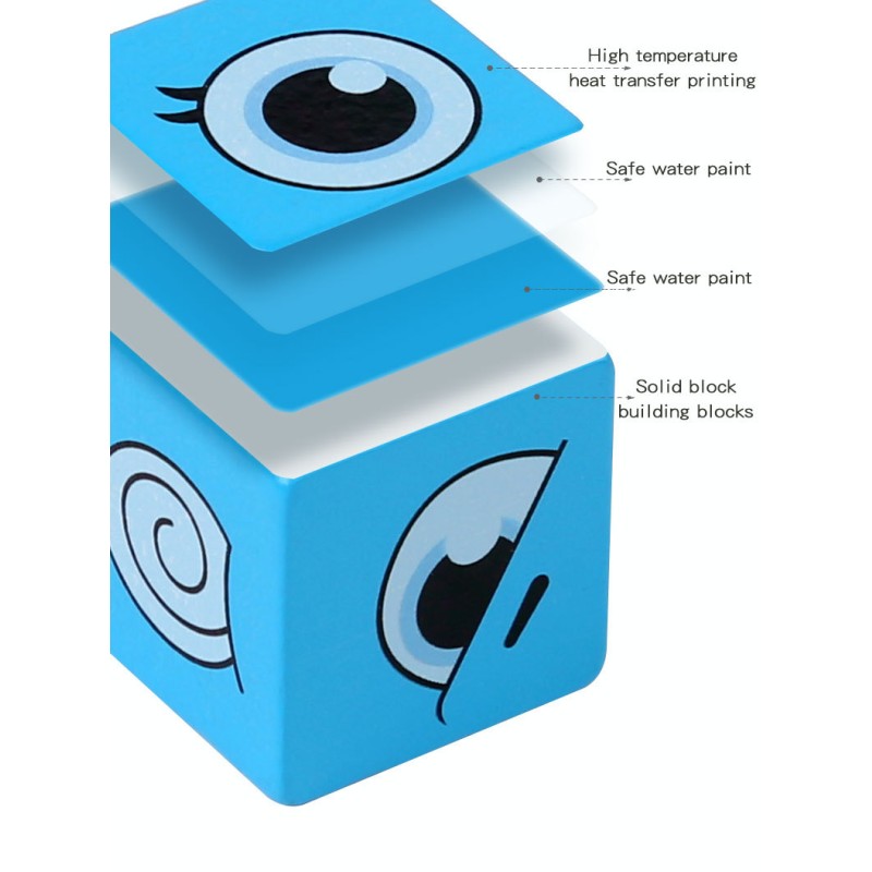 Face Change Puzzle Manufacturer - Wooden Block Expression Game