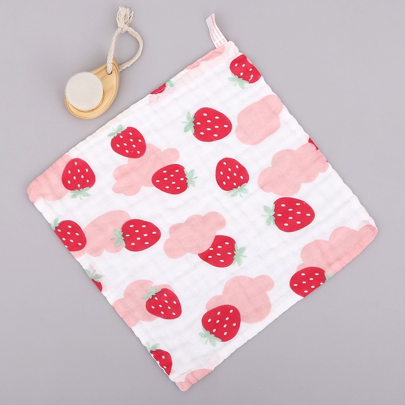 Baby Towel Manufacturer - Cartoon Print Cotton Muslin Burp Cloth