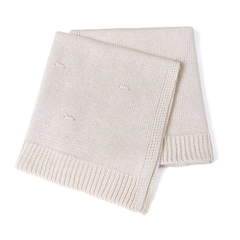 Baby Blanket Factory - Solid Color Knitted Cotton Bed Blanket