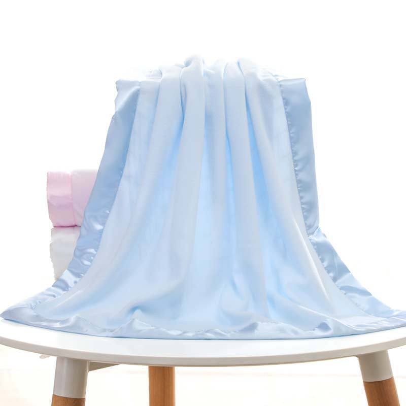 Fleece Blanket Supplier - Polar Fleece Satin Edging Baby Blanket