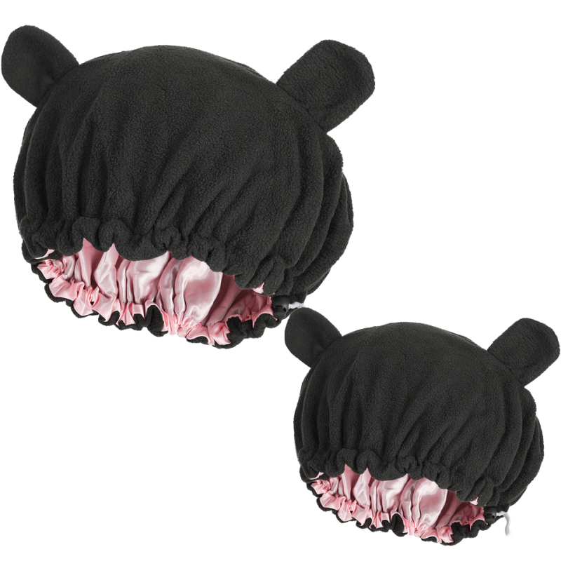 Sleep Hat Supplier - Polar Fleece Bear Ear Parent-Child Beanie