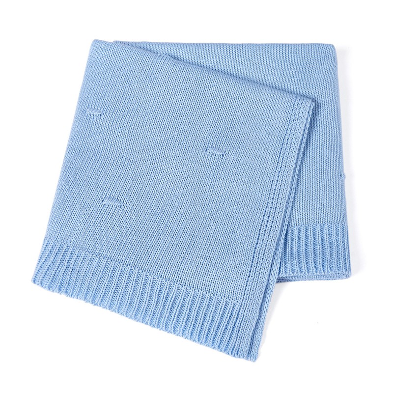 Baby Blanket Factory - Solid Color Knitted Cotton Bed Blanket
