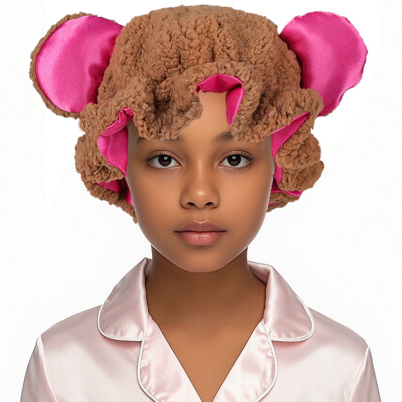 Bear Ear Nightcap Factory - Plush Kids Fluffy Sleep Hat