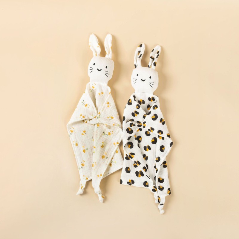 Muslin Baby Bib Manufacturer - 100% Cotton Rabbit Design Bib