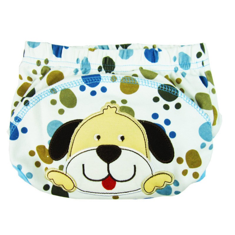 Elastic Diaper Pants Manufacturer - Cute Animal Embroidered Cotton Panty