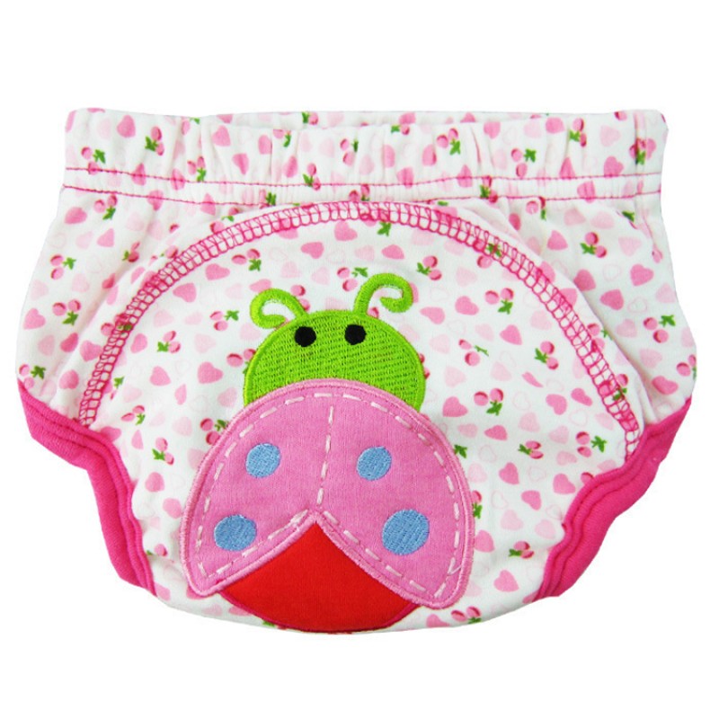 Elastic Diaper Pants Manufacturer - Cute Animal Embroidered Cotton Panty