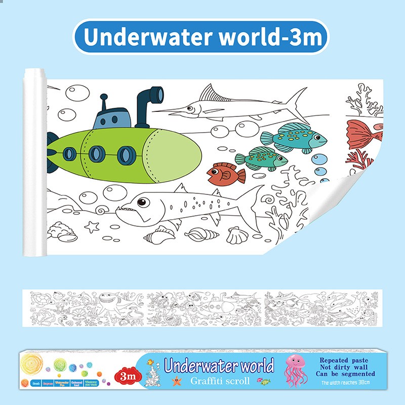 Painting Paper Roll Supplier - 3 Meter Kids Graffiti Scroll