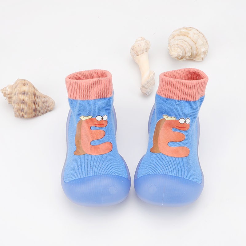 Grip Socks Manufacturer - Anti Slip Cartoon Letters Baby Sock Shoe