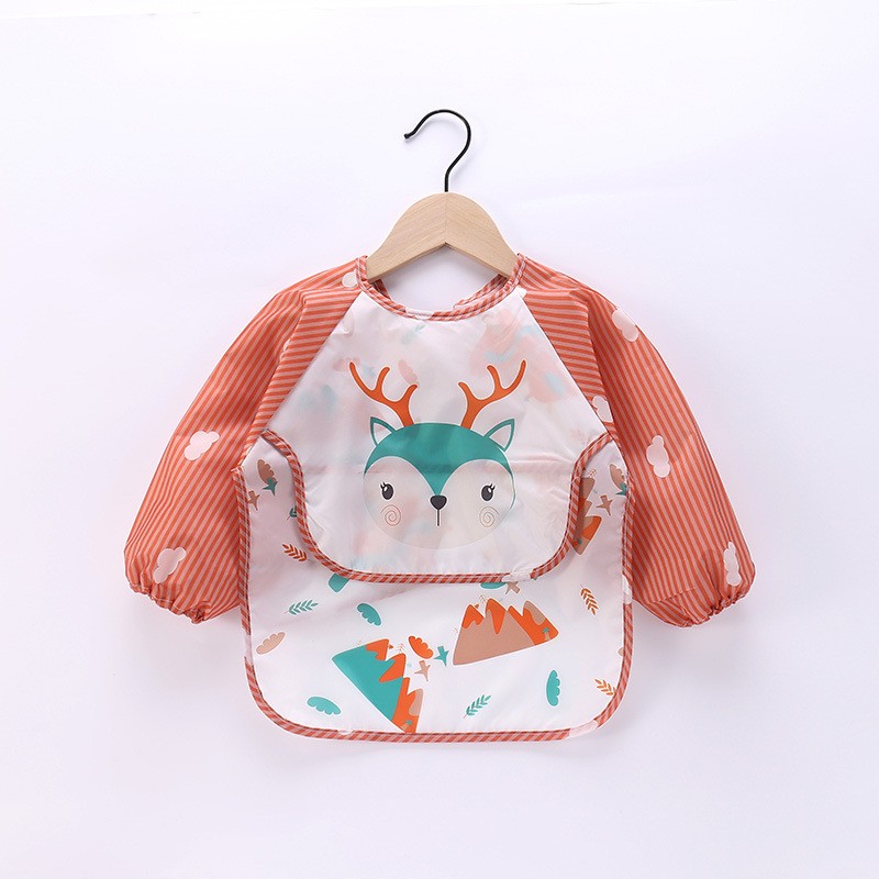 Feeding Bib Supplier - Cartoon Animal Print Food Catcher Apron