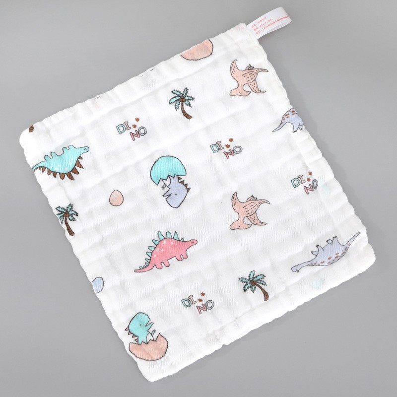 Baby Towel Manufacturer - Cartoon Print Cotton Muslin Burp Cloth