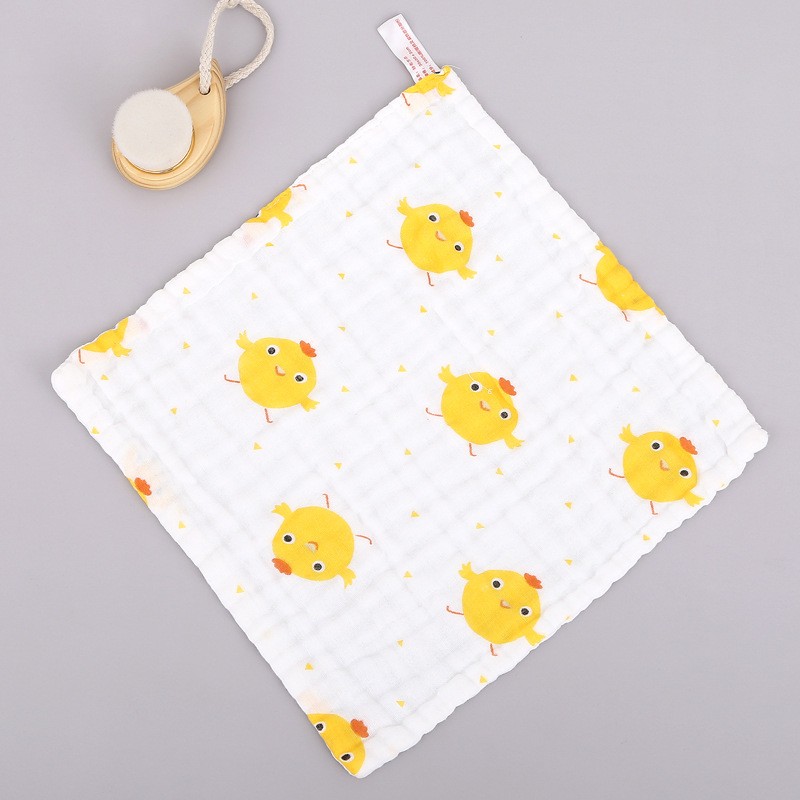 Baby Towel Manufacturer - Cartoon Print Cotton Muslin Burp Cloth