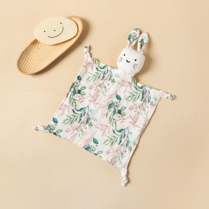 Muslin Baby Bib Manufacturer - 100% Cotton Rabbit Design Bib