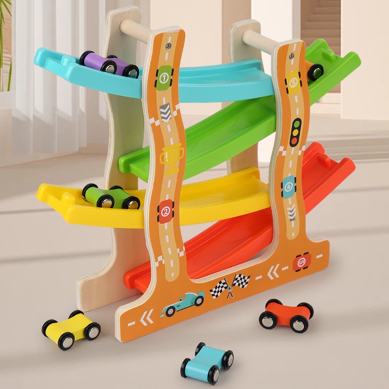 Car Track Toy Factory - Wooden Gliding Racing Tracking Game