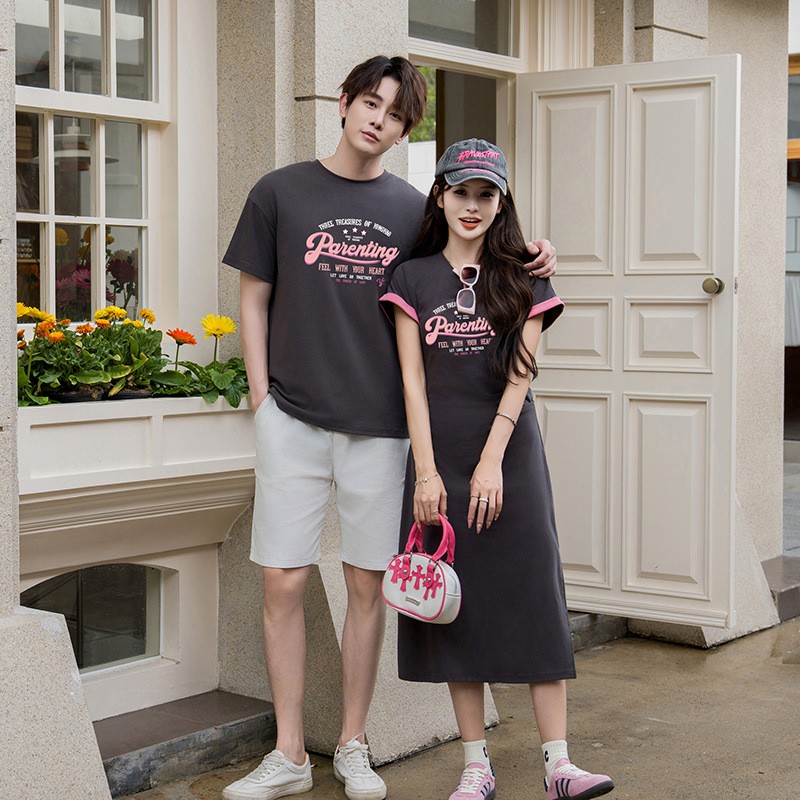 Family Clothes Set Supplier - Spring Autumn Gradient Color Alphabet Sweatshirt Set