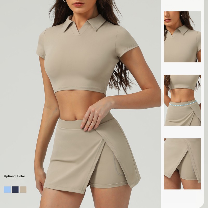 Summer Yoga Suit Factory - Anti-Ultraviolet Quick-Drying Elastic Waist Short Skirt