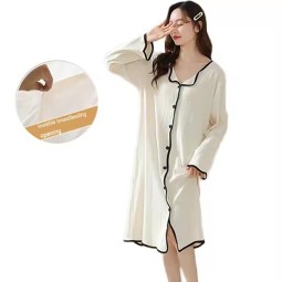 Maternity Pajamas Set Supplier - 100% Cotton Short Sleeve Breastfeeding Loungewear