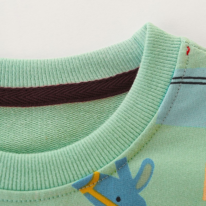 Christmas Sweaters Supplier - Long Sleeve Xmas Cartoon Print 100% Cotton Pullover