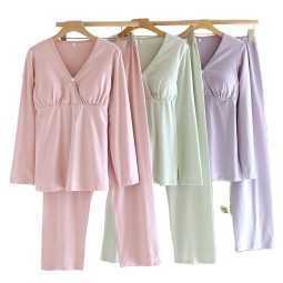 Custom Maternity Pajamas Supplier - Soft Short Sleeve Two Piece Set Sleep Home Wear