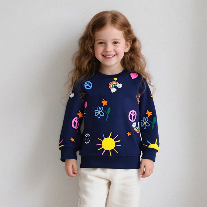 Girls Dress Supplier - Halloween Floral Sticker Cloth Children's Dress