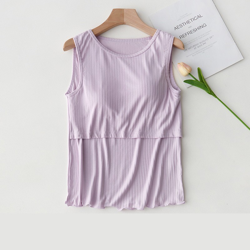 Custom Maternity Vest Factory - Logo Comfort Nursing Vest Tank Tops Clothes