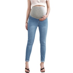 Maternity Denim Jeans Factory - Plus Size Loose-fitting Low Waist Shorts Pants