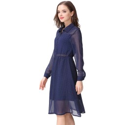 Custom Maternity Dress Supplier - OEM Long Sleeve Stretch Waist Work Dress