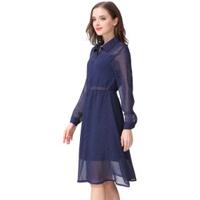 Custom Maternity Dress Supplier - OEM Long Sleeve Stretch Waist Work Dress