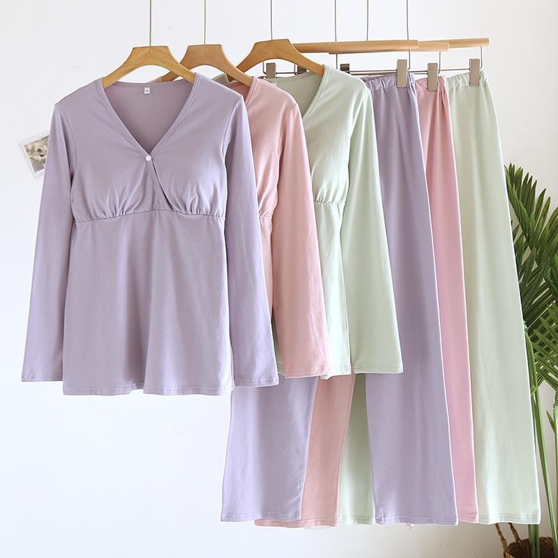 Custom Maternity Pajamas Supplier - Soft Short Sleeve Two Piece Set Sleep Home Wear