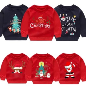 Christmas Kids Dress Factory - 2025 Red Dress 100% Cotton Embroidered Girls Clothes