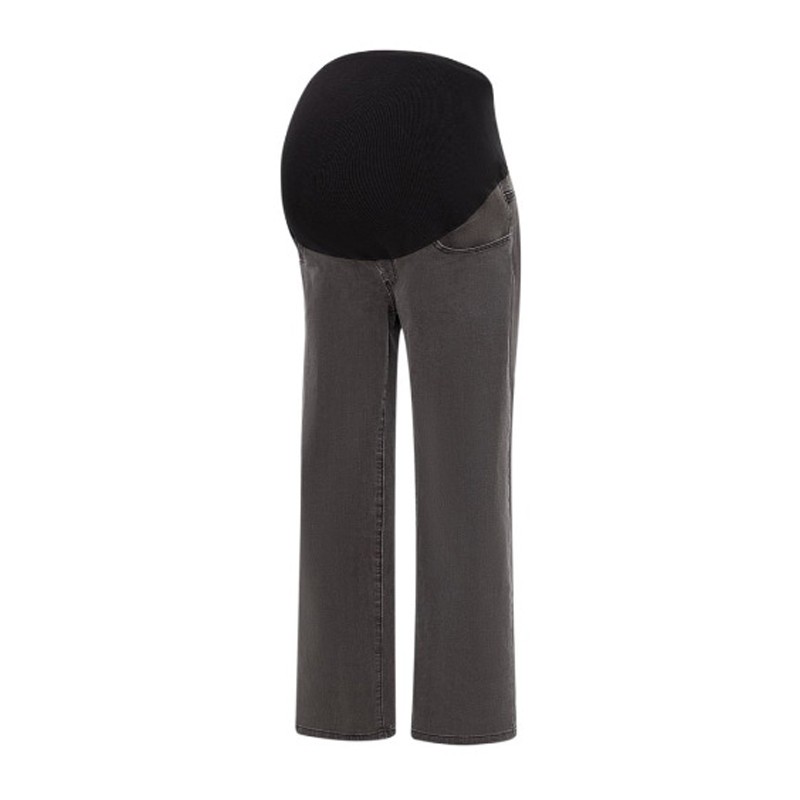 Summer Maternity Shorts Supplier - High-Waisted Vintage Ripped Jeans Elastic Waist