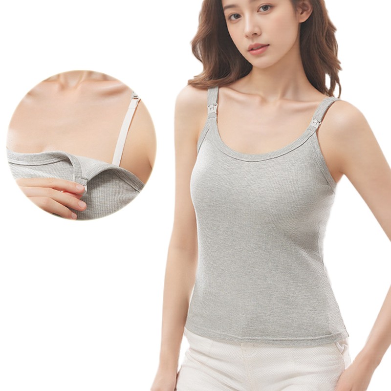 Pregnant Woman Camisole Factory - Anti-bacteria Modal Built in Bra Front Clips Top