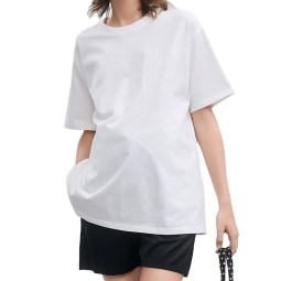 Maternity T Shirt Factory - Oversize 100% Cotton Crew Neck Pregnancy Top