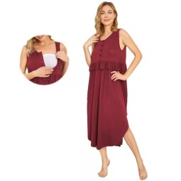 Summer Maternity Dress Supplier - Sleeveless Nursing Clothing for Expectant Moms