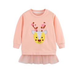Girls Hoodie Factory - Fashion Printed Pattern Knitted Cotton Round Neck Shirt
