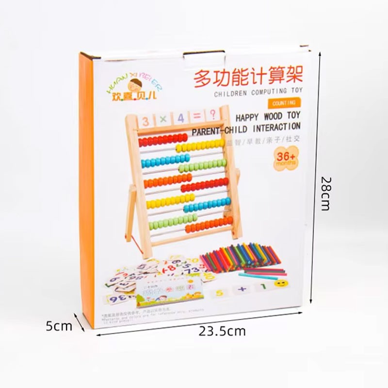 Calculation Stand Factory - Wooden Abacus Montessori Counting Toy