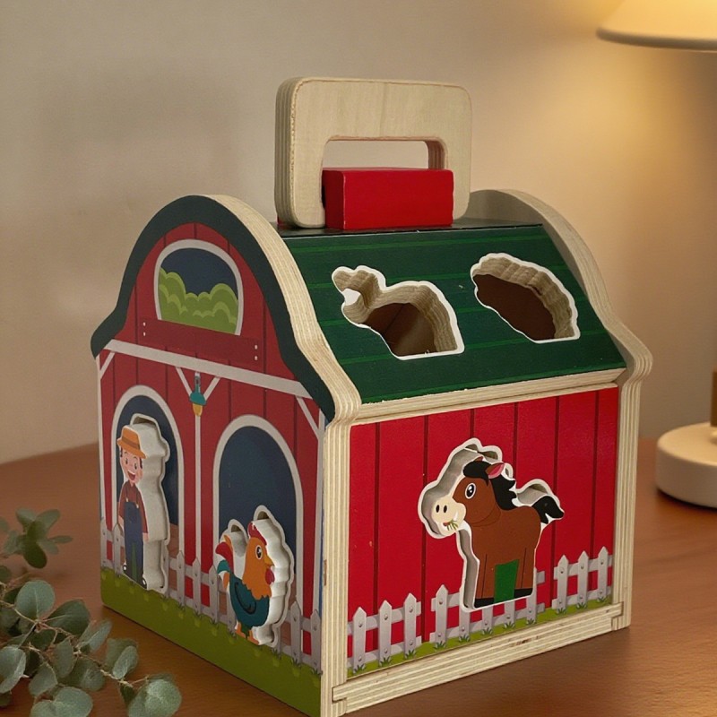 Smart House Toys Factory - Wooden Animal Figure Matching Cognition