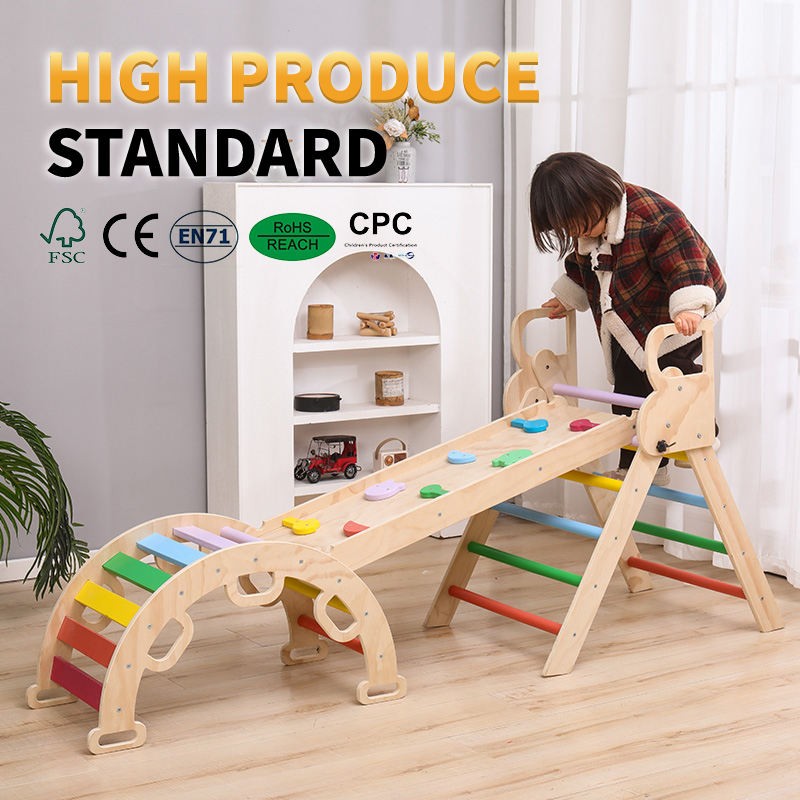 Pickler Triangle Factory - Foldable Ramp Ladder Indoor Playground