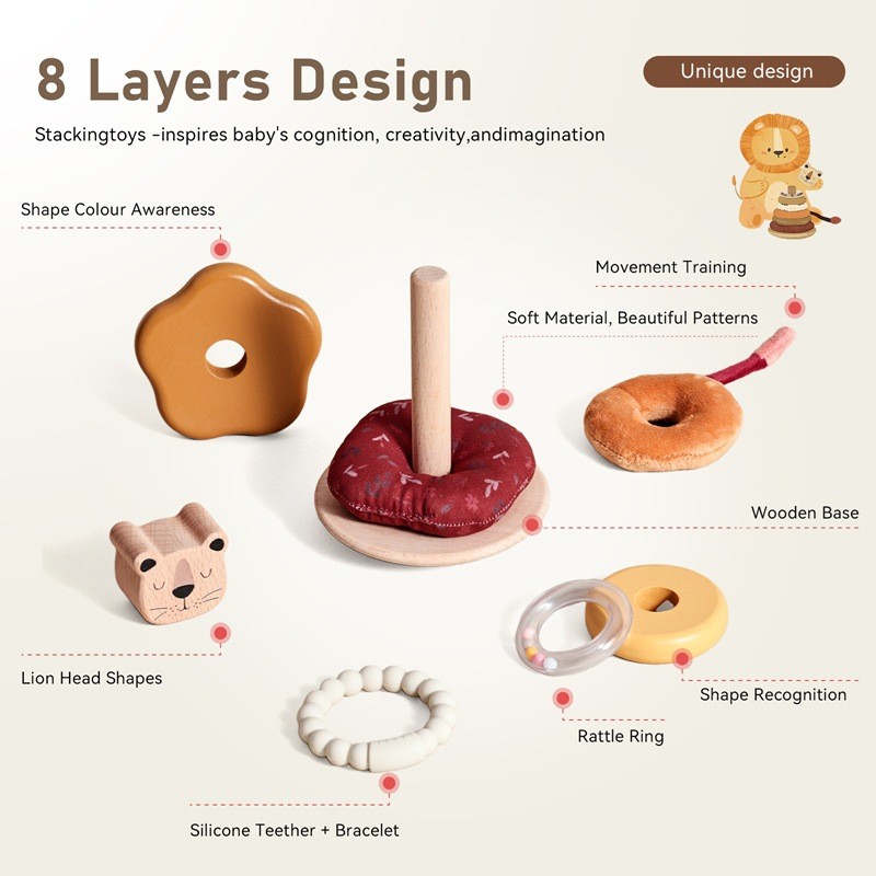 Balance Stones Factory - Wooden Stacking Balancing Kids Toy